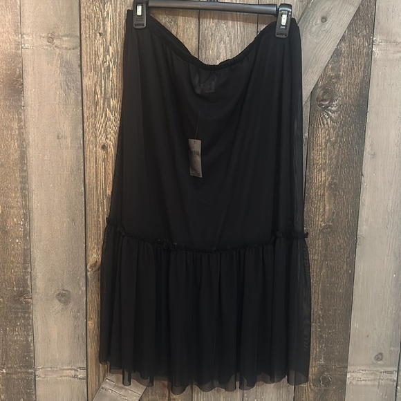 NWT Anthropologie Black Tiered Petticoat Skirt - Picture 5 of 5